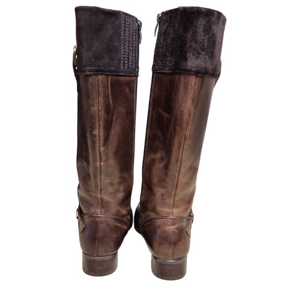 Ariat Brown Leather Buckle Side Zip Equestrian Riding Tall Boots Women's 6 1/2 B - Picture 3 of 6